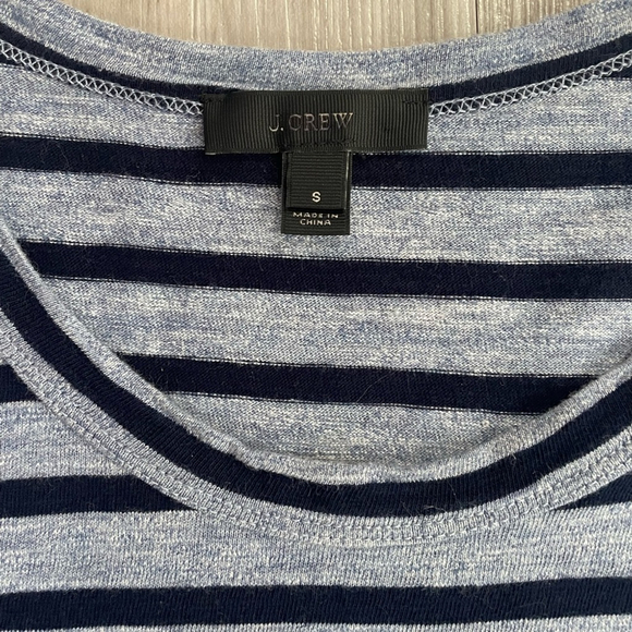 J.Crew Blue Striped 100% Cotton Side Zip Dress Size Small - Picture 4 of 8